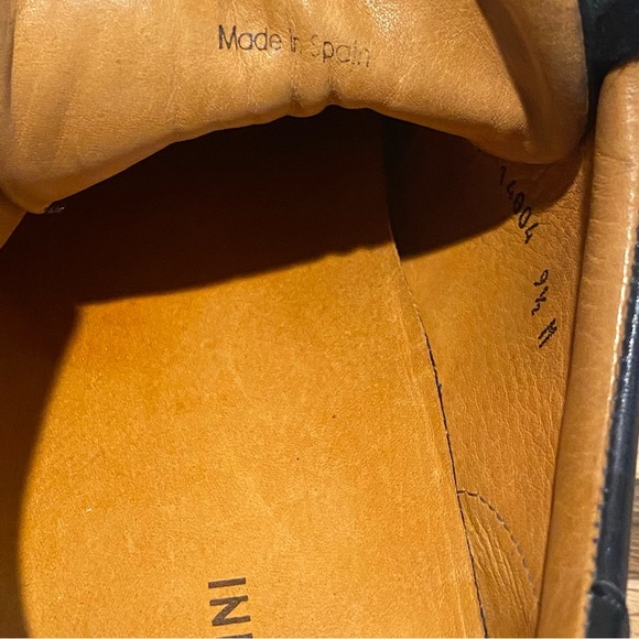 Magnanni Pueblo Black Leather Black Sneakers size 9.5 US Mens Shoes 14804 - Picture 9 of 9